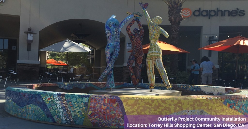 Butterfly Installation at Torrey Hills Shopping Center in San Diego, CA