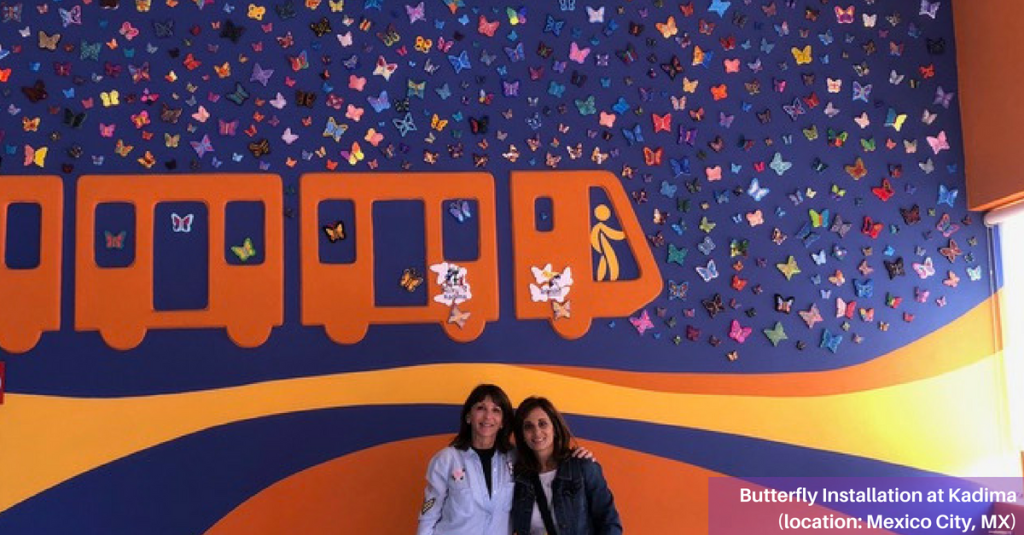 Butterfly installation by Kadima in Mexico City, MX