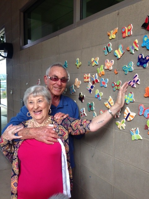 Butterfly installation at San Diego Jewish Academy in San Diego, CA